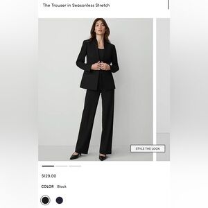 NWT Ann Taylor Black The Trouser in Seasonless Stretch - Size 10